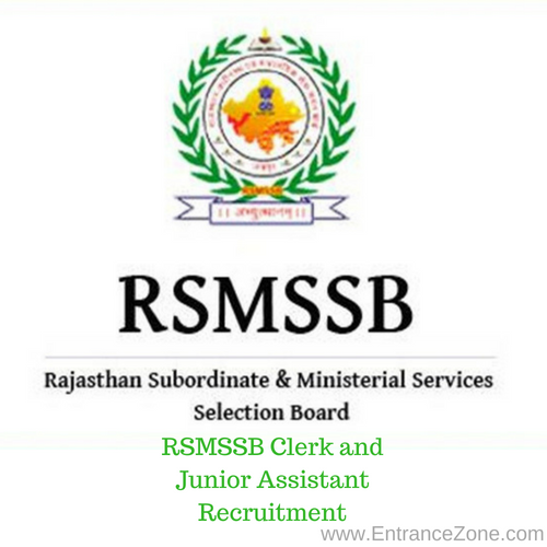 RSMSSB Clerk and Junior Assistant Recruitment 2020