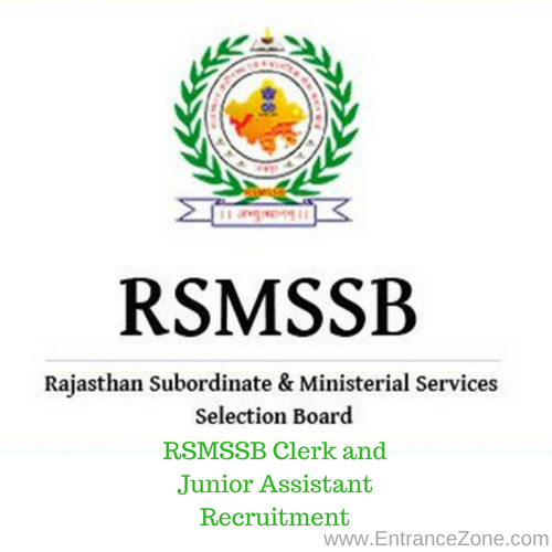 RSMSSB Clerk and Junior Assistant Recruitment 2018