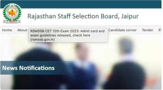 RSMSSB CET 12th Exam 2023: Check Admit Card and Guidelines Here